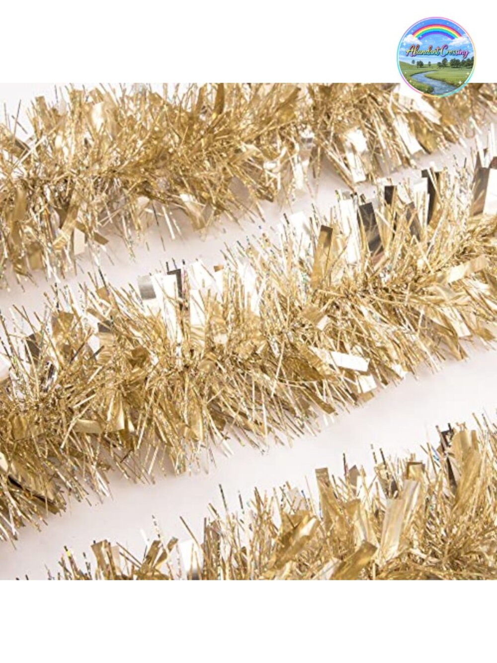 Christmas Tinsel Garland 26.2ft Thick Shiny Sparkly Tree Ornaments Decor